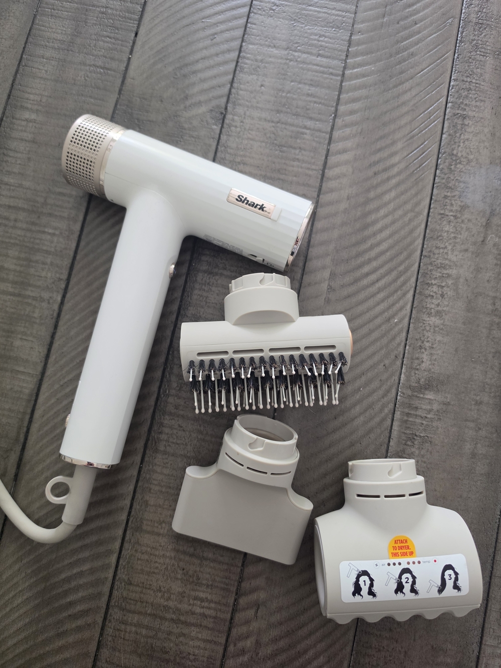 Shark Hair Dryer with Brush & Snap-On Styling Heads